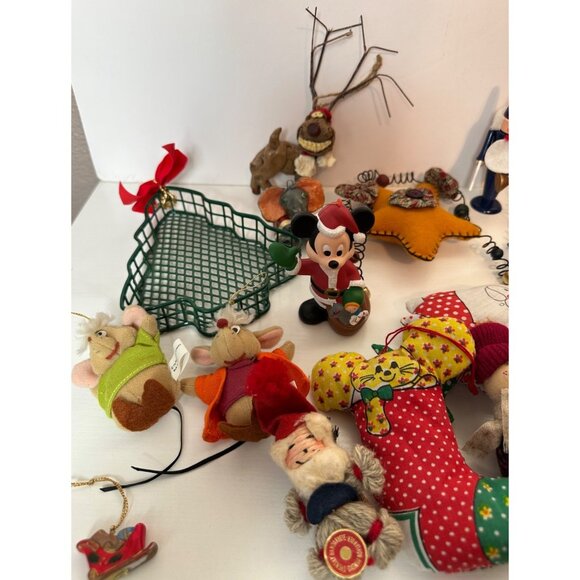 Christmas Ornament Lot Reindeer, Mice, Gingerbread, Mixed lot of Modern and Vint - Picture 9 of 16